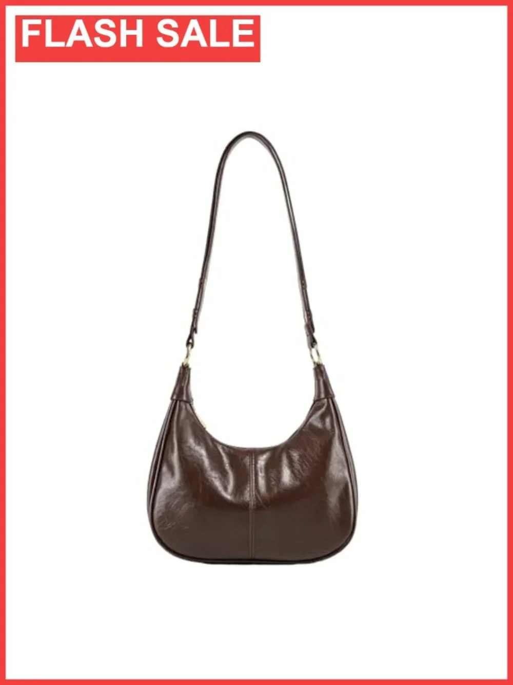 Small Faux Leather Hobo Bag Crescent Shoulder Purse Crossbody Handbag